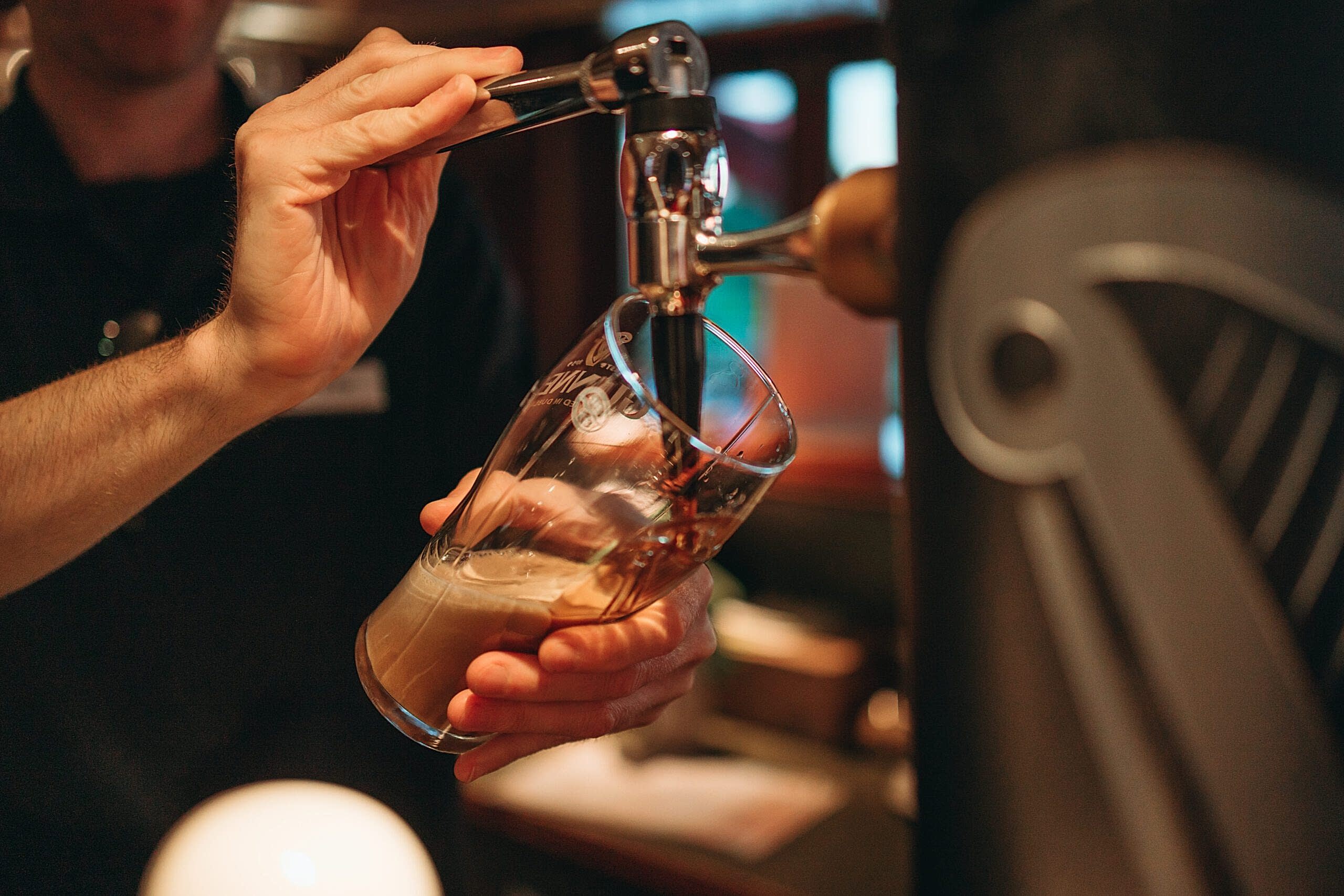 Pouring a Guiness