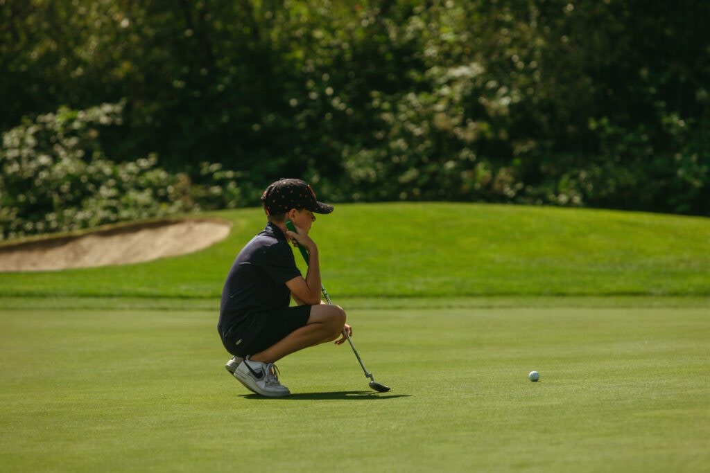 Junior on the green
