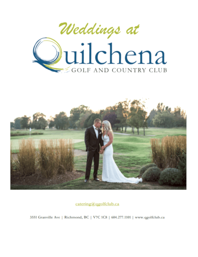 Weddings at Quilchena PDF brochure coverpage